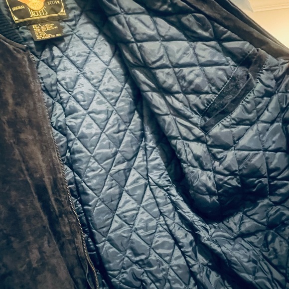 COPY - Vintage Dual Control 100% Suede Leather Bomber Jacket Size Large - Picture 10 of 13